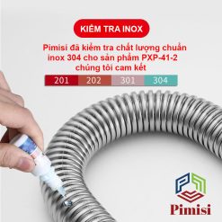 Xi phông chậu rửa chén đôi Pimisi PXP-41-2 làm từ inox 304