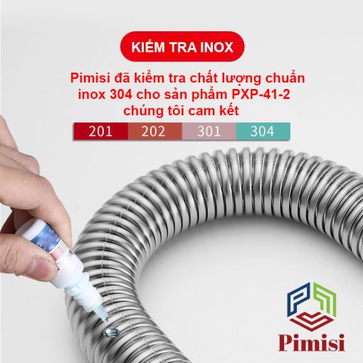 Xi phông chậu rửa chén đôi Pimisi PXP-41-2 làm từ inox 304