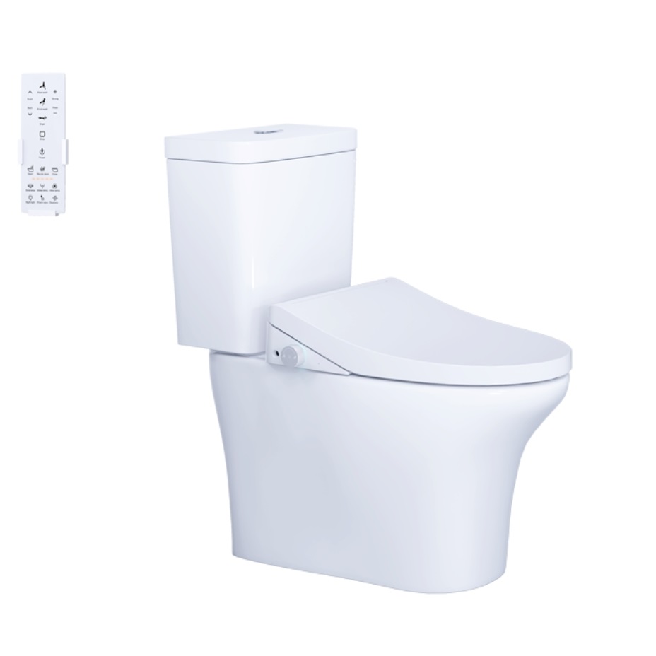 Bồn cầu 2 khối nắp điện tử Caesar CD1341-TAF512H