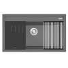Chậu rửa bát đá 1 hố màu xám Granite Sink Terra Konox 860S Grey