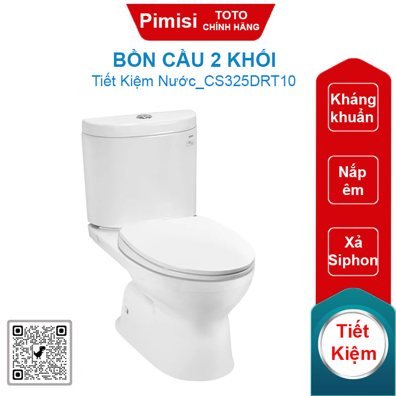 Bồn cầu 2 khối TOTO CS325DRT10 nắp TC395VS