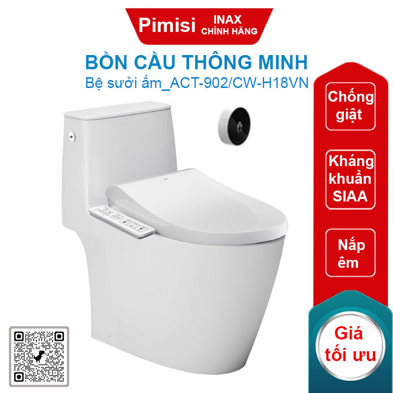 Bồn cầu Inax ACT-902/CW-H18VN nắp điện tử xả cảm ứng