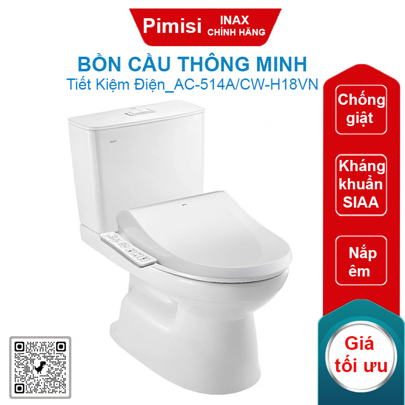 Bồn cầu nắp điện tử Inax AC-514A/CW-H18VN