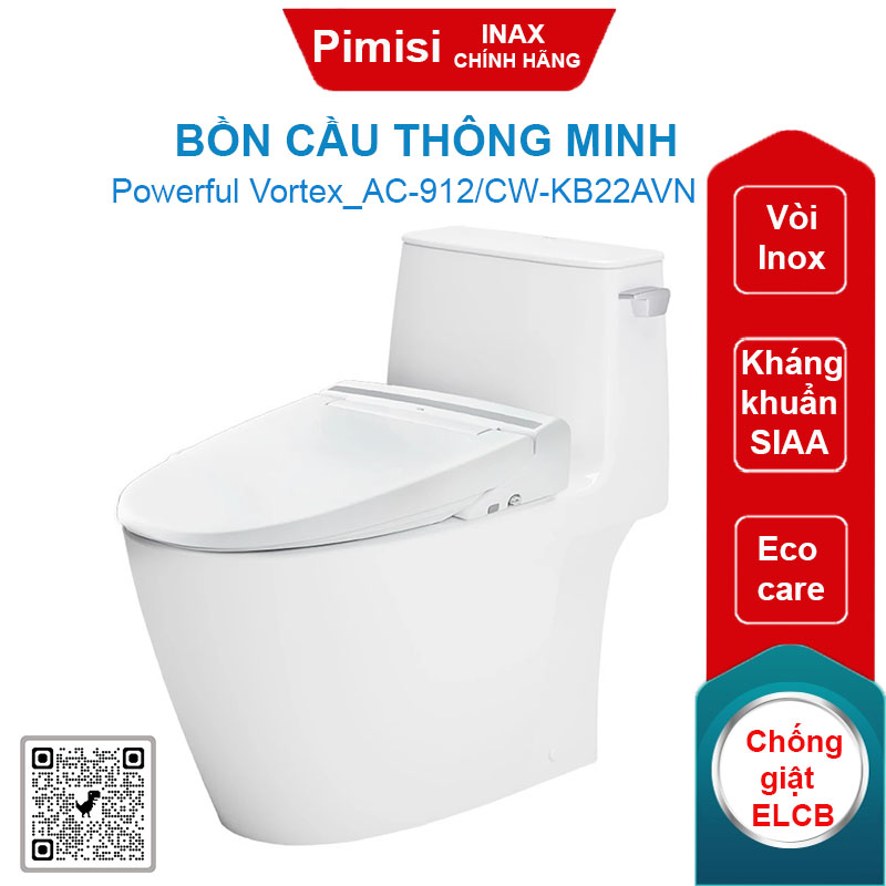 Bồn cầu nắp điện tử Inax AC-912/CW-KB22AVN
