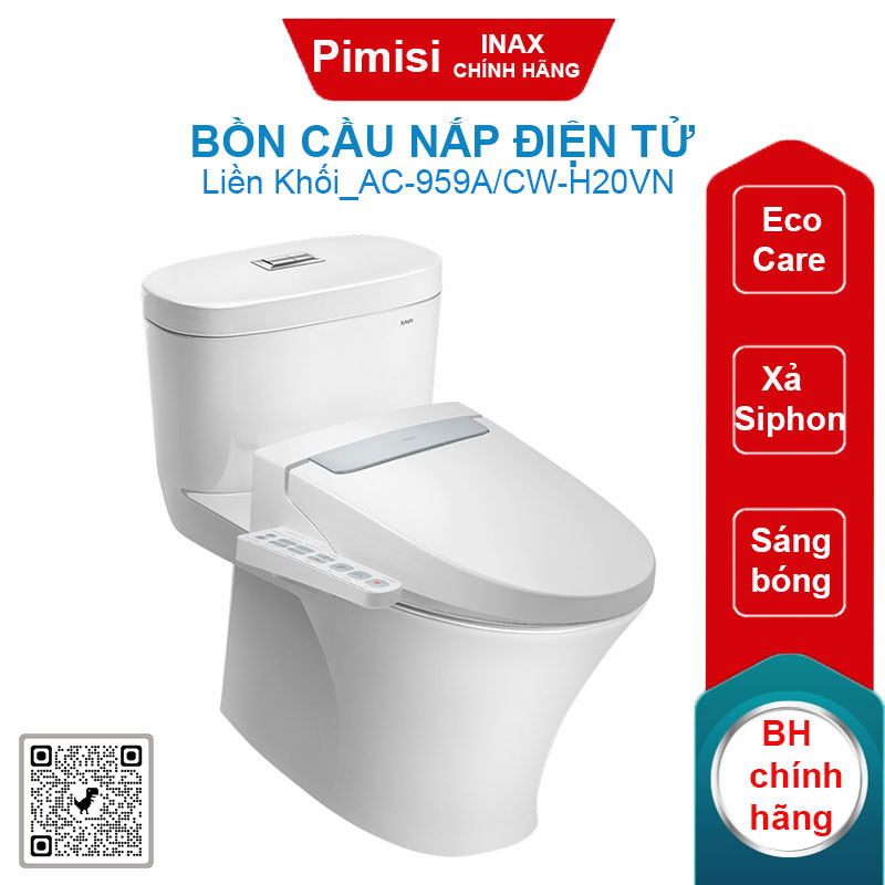 Bồn cầu nắp điện tử Inax AC-959A/CW-H20VN xả nhấn