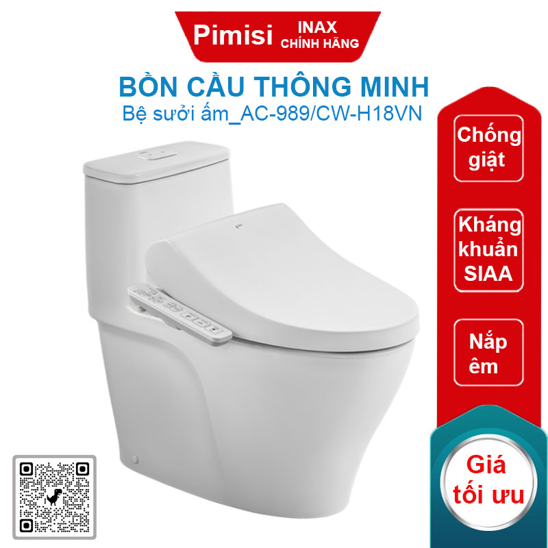 Bồn cầu nắp điện tử Inax AC-989/CW-H18VN
