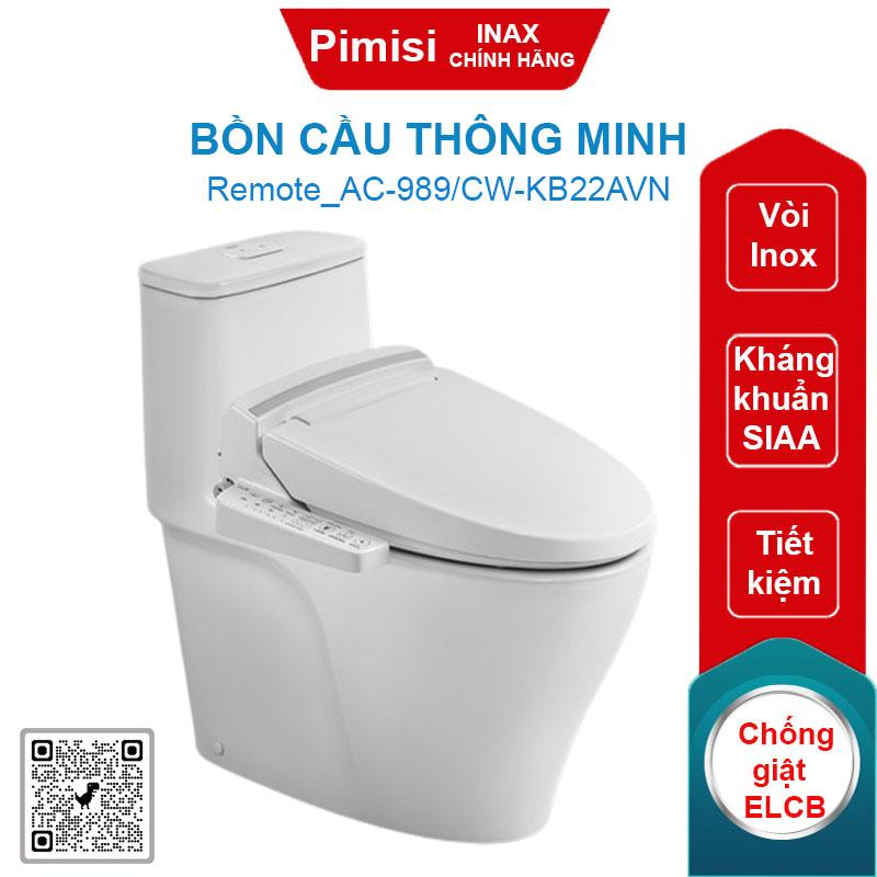 Bồn cầu nắp điện tử Inax AC-989/CW-KB22AVN