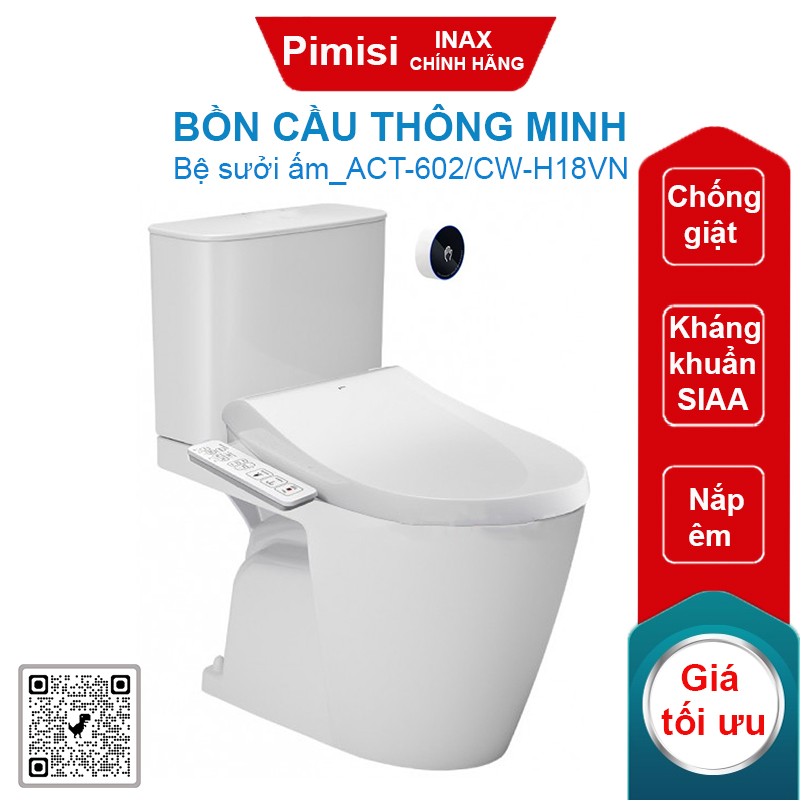Bồn cầu nắp điện tử Inax ACT-602/CW-H18VN