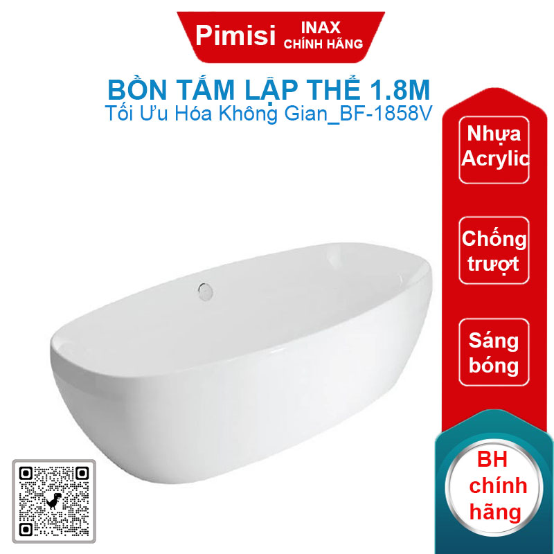 Bồn tắm Inax BF-1858V (BF1858V) lập thể 1.8M