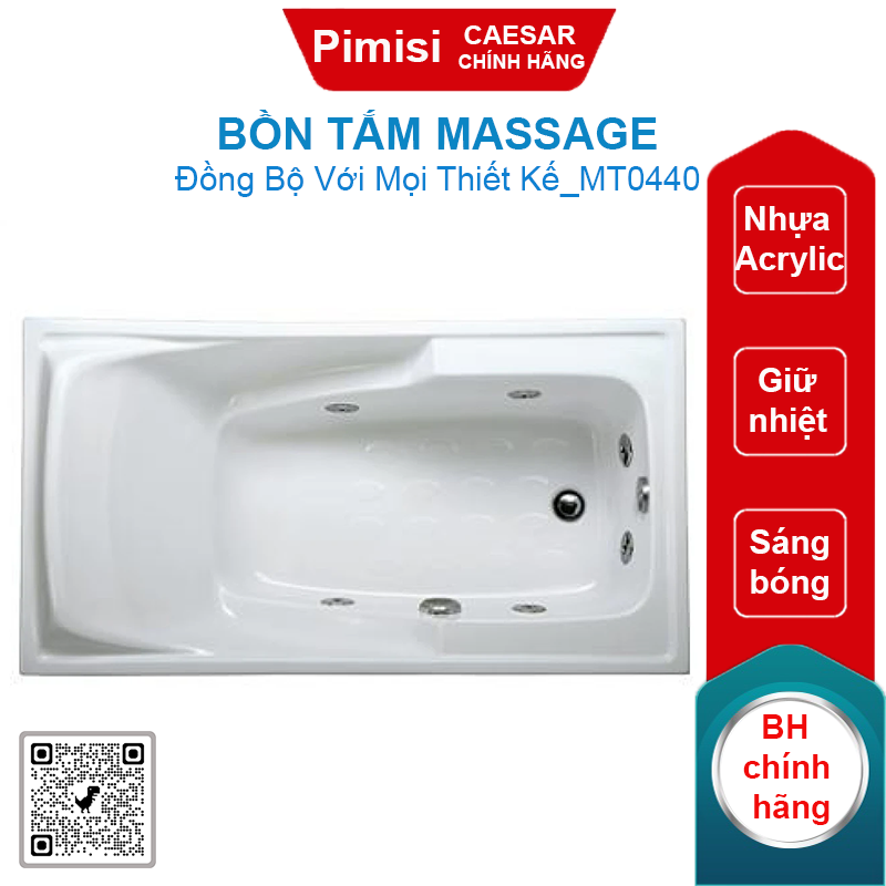 Bồn tắm massage CAESAR MT0440 xây 1.4M