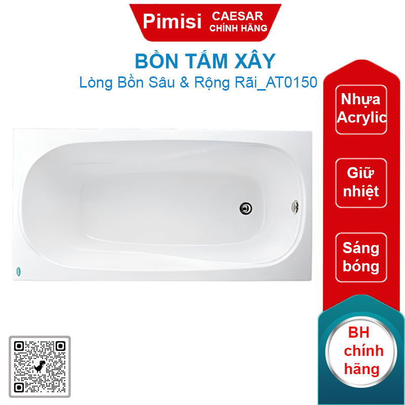 Bồn tắm xây Caesar AT0150 dài 1.5M