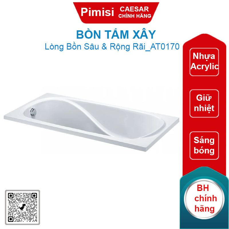 Bồn tắm xây Caesar AT0170 dài 1.7M