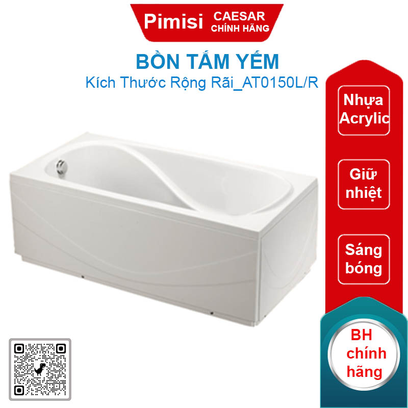 Bồn tắm yếm Caesar AT0150L/R 1.5M