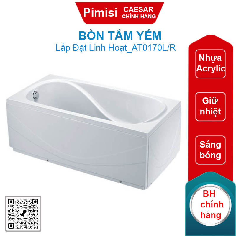 Bồn tắm yếm Caesar AT0170L/R 1.7M
