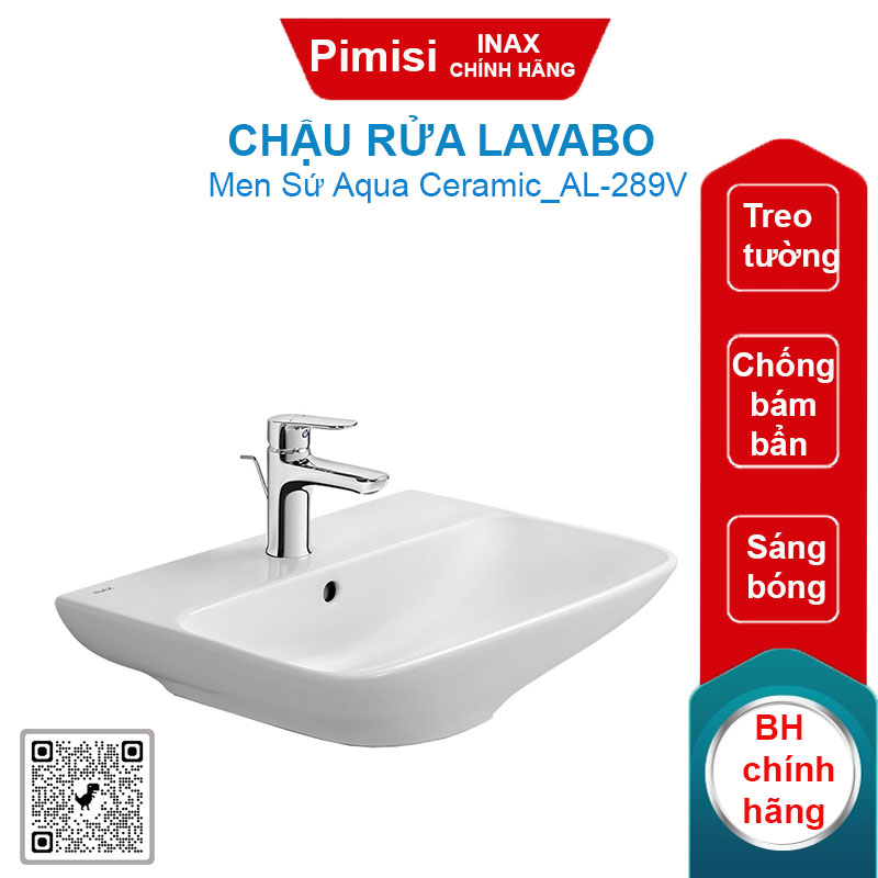 Chậu rửa lavabo Inax AL-289V treo tường Aqua Ceramic