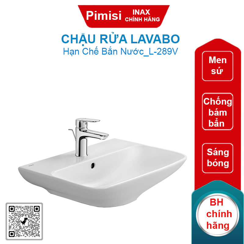 Chậu rửa lavabo Inax L-289V treo tường
