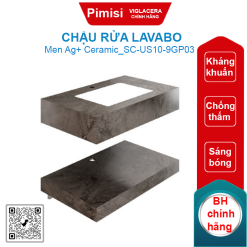 Chậu rửa lavabo Viglacera SC-US10-9GP03 mặt đá 2 tầng