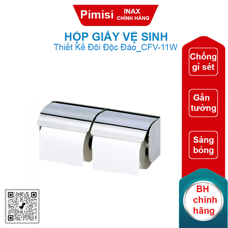Hộp giấy vệ sinh Inax CFV-11W thép không gỉ