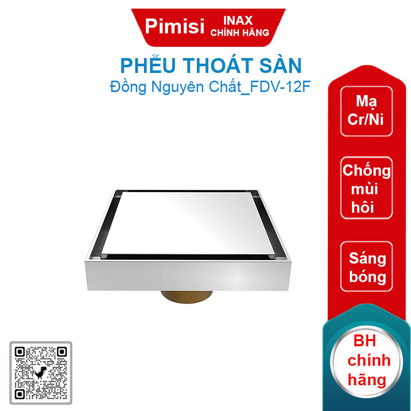 Phễu thoát sàn Inax FDV-12F vuông 120x120mm