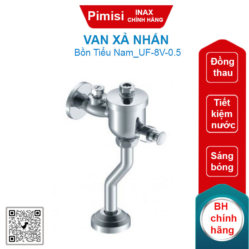 Van xả nhấn bồn tiểu nam Inax UF-8V-0.5 ống cong 0.5 lít