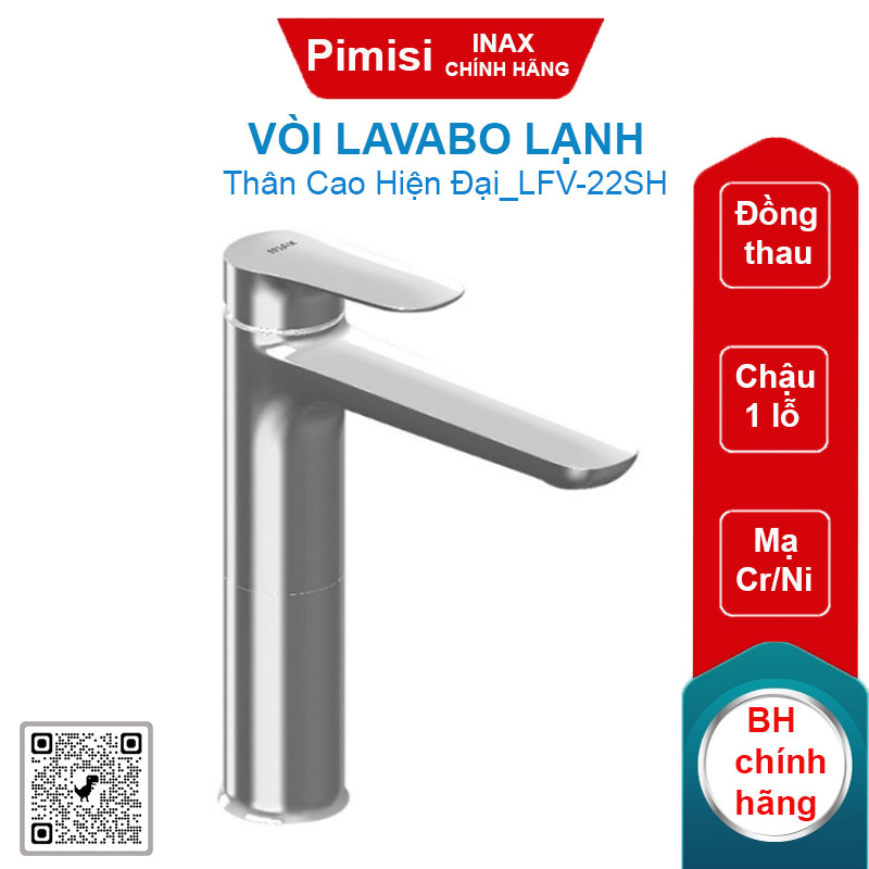 Vòi lavabo lạnh Inax LFV-22SH thân cao