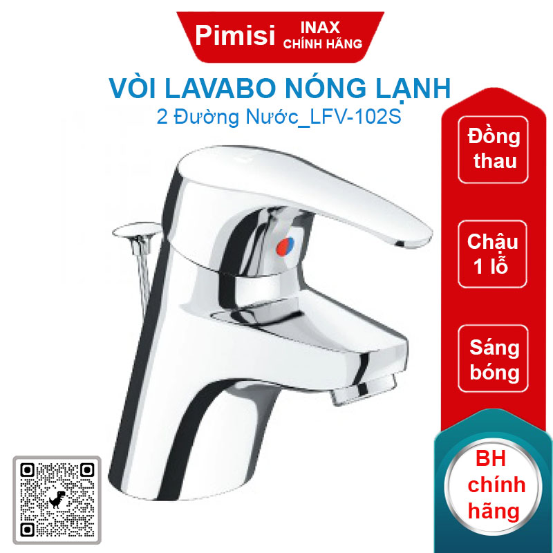 Vòi lavabo nóng lạnh Inax LFV-102S 1 lỗ