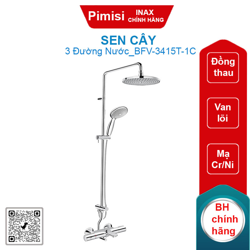 Vòi sen cây nhiệt độ Inax BFV-3415T-1C