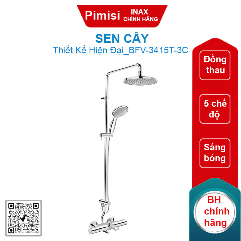 Vòi sen cây nhiệt độ Inax BFV-3415T-3C