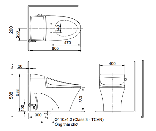 Bồn cầu Inax AC-1017VRN