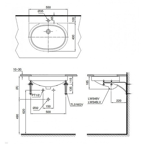ban-ve-lavabo-toto-lt546
