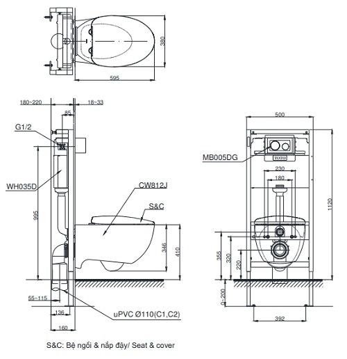 ban20ve20ky20thuat20bon20cau20toto-cw812jws-2 Bộ bồn cầu treo tường Toto CW812JWS/WH037D/MB006DNM