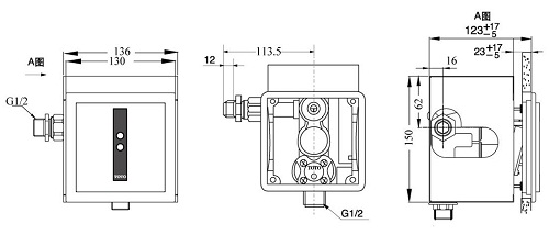Van xả cảm ứng tiểu nam Miken MKV-C106