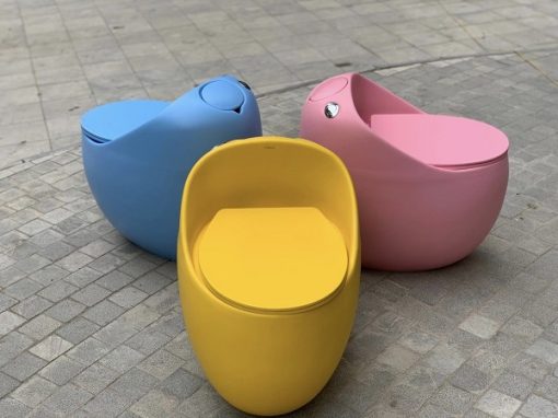 Bồn cầu 1 khối màu hồng ,Xanh, vàng, đen Muhler Ml-S1