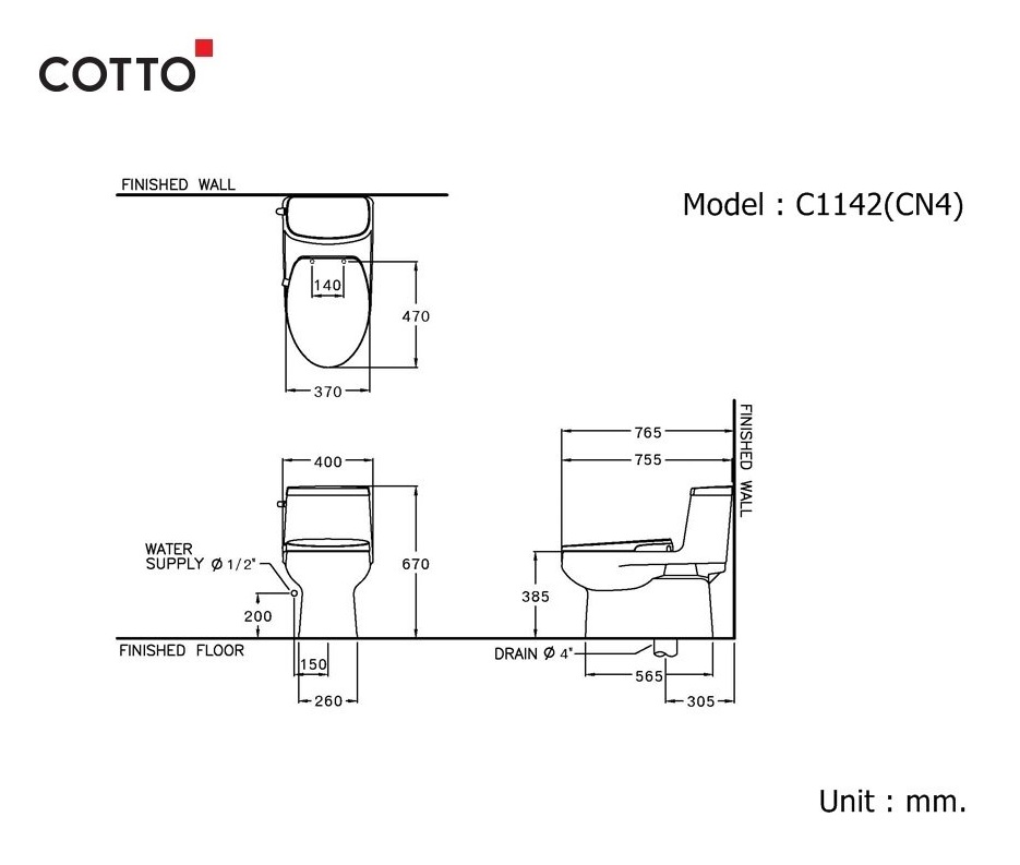 bon-cau-cotto-c1142cn4-bv
