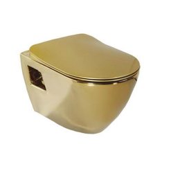 Bồn cầu treo tường két nước âm tường mạ vàng Miken MKB-0812G