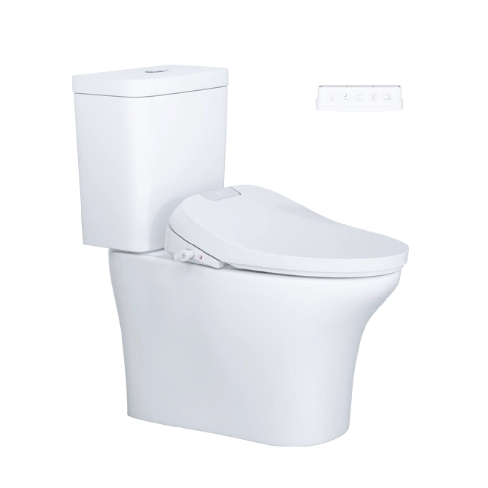 Bồn cầu 2 khối kết hợp nắp điện tử Caesar CD1341-TAF610H