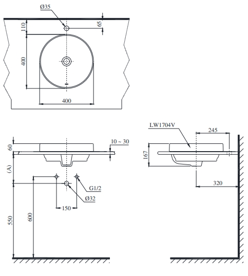 chau-lavabo-toto-l1704-ban-ve Chậu rửa lavabo TOTO L1704