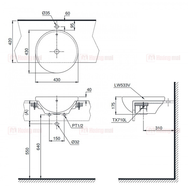 chau-lavabo-toto-lt533-kich-thuoc Chậu rửa lavabo TOTO LT533