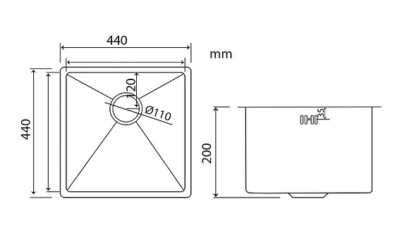 Chậu rửa bát 1 hố Clara CSS-15