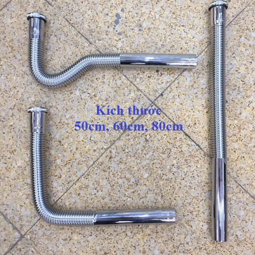 Ống thải xi phông chậu rửa mặt Daelim 080 dài 80cm uốn cong theo ý muốn