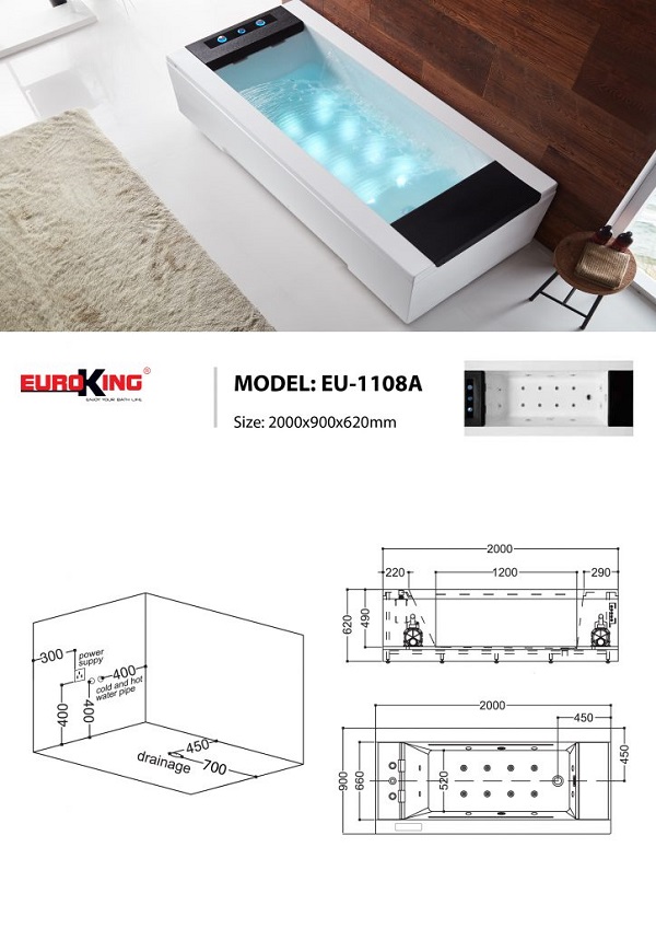 eu20e28093201108a-bv Bồn tắm massage Euroking EU-1108A