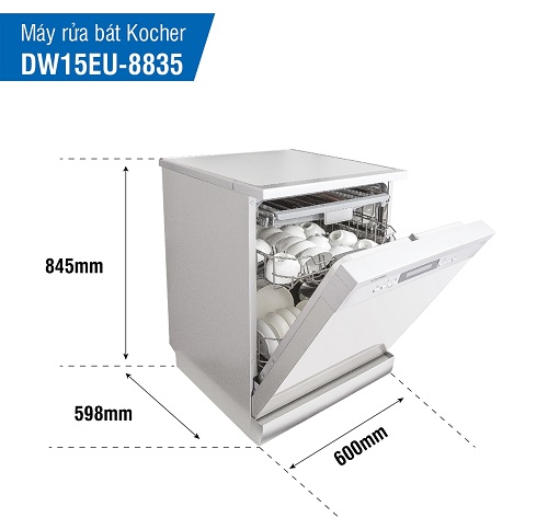 kich-thuoc-may-rua-bat-dw15eu-8835 Máy rửa bát KOCHER DW15EU-8835