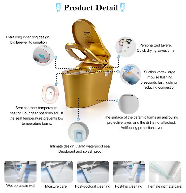 miken20bsjk-d8-4 Bồn cầu mạ vàng nắp rửa điện tử Miken BSJK-D8