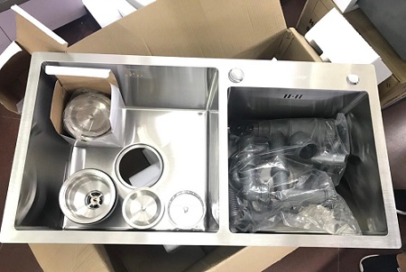 miken20mcrb-7045-1-2 Chậu rửa bát Handmade Inox 304 Miken MKRB-7543L