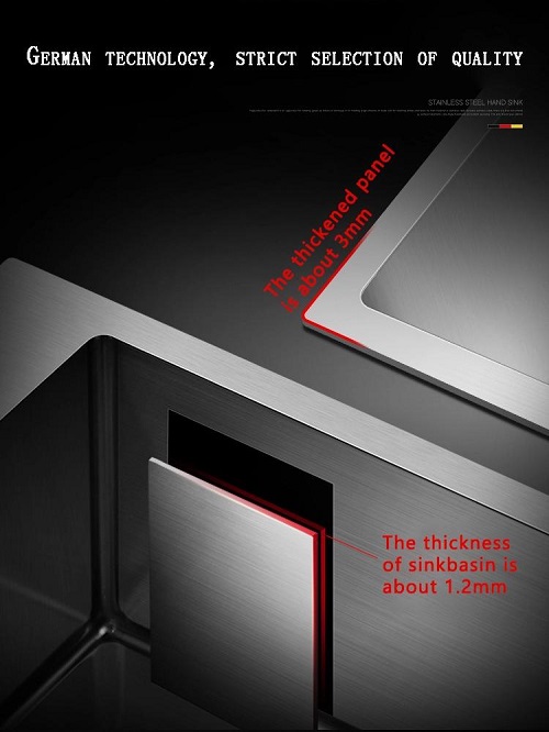 miken20mcrb-8545-6 Chậu rửa bát Handmade Inox 304 Miken MKRB-7045L