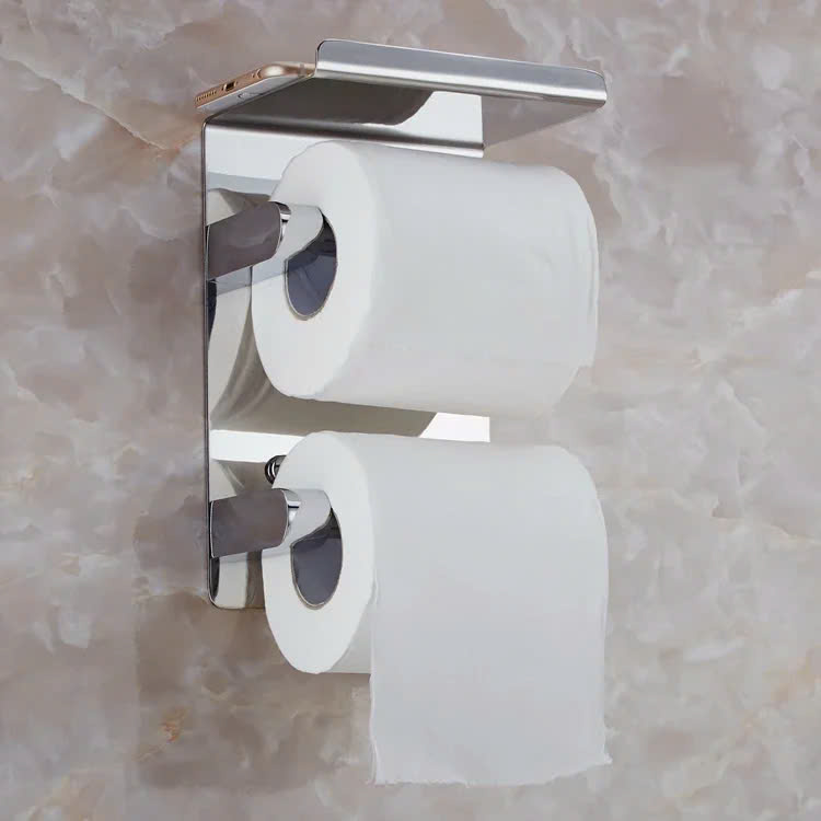 Treo giấy vệ sinh đôi inox 304 Miken MK-10005-W