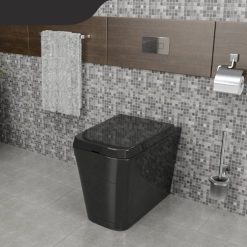 Bồn cầu âm tường đặt sàn màu đen Miken MK-B2370B