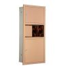 Hộp giấy kèm thùng rác âm tường Inox 304 màu vàng hồng Miken MKG-728RG