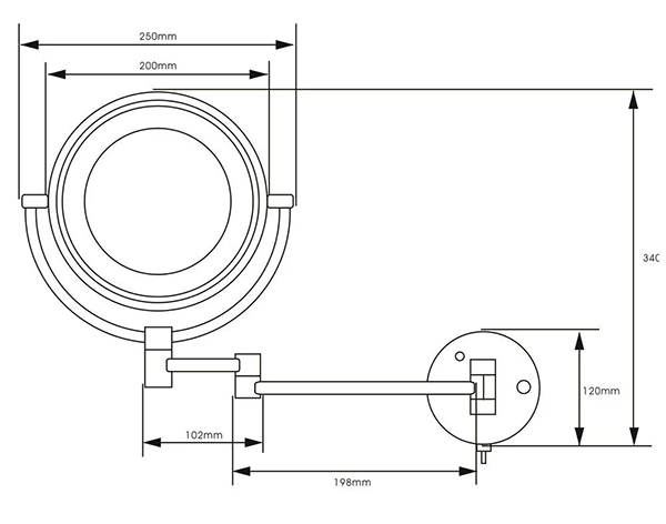 Gương trang điểm có đèn Led Miken MKG-M1208W