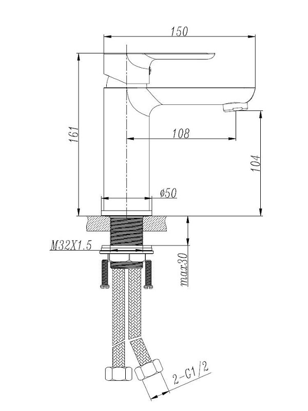 miken20mkv-600015g-ban-ve Vòi chậu rửa mặt lavabo màu vàng hồng Miken MKV-600015G